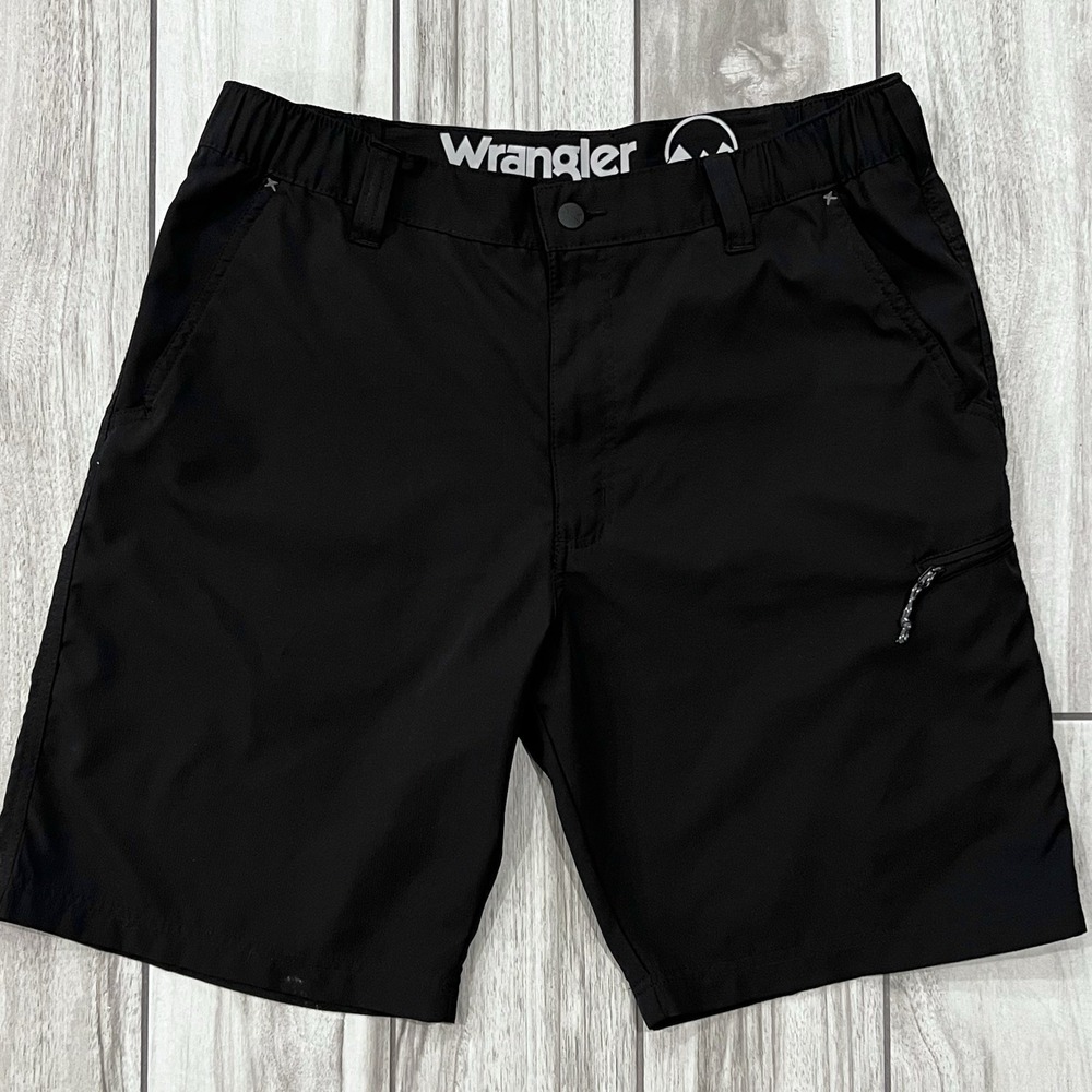 Wrangler Shorts Mens 36 Black Outdoor Performance Utility Workwear 9.5" Inseam